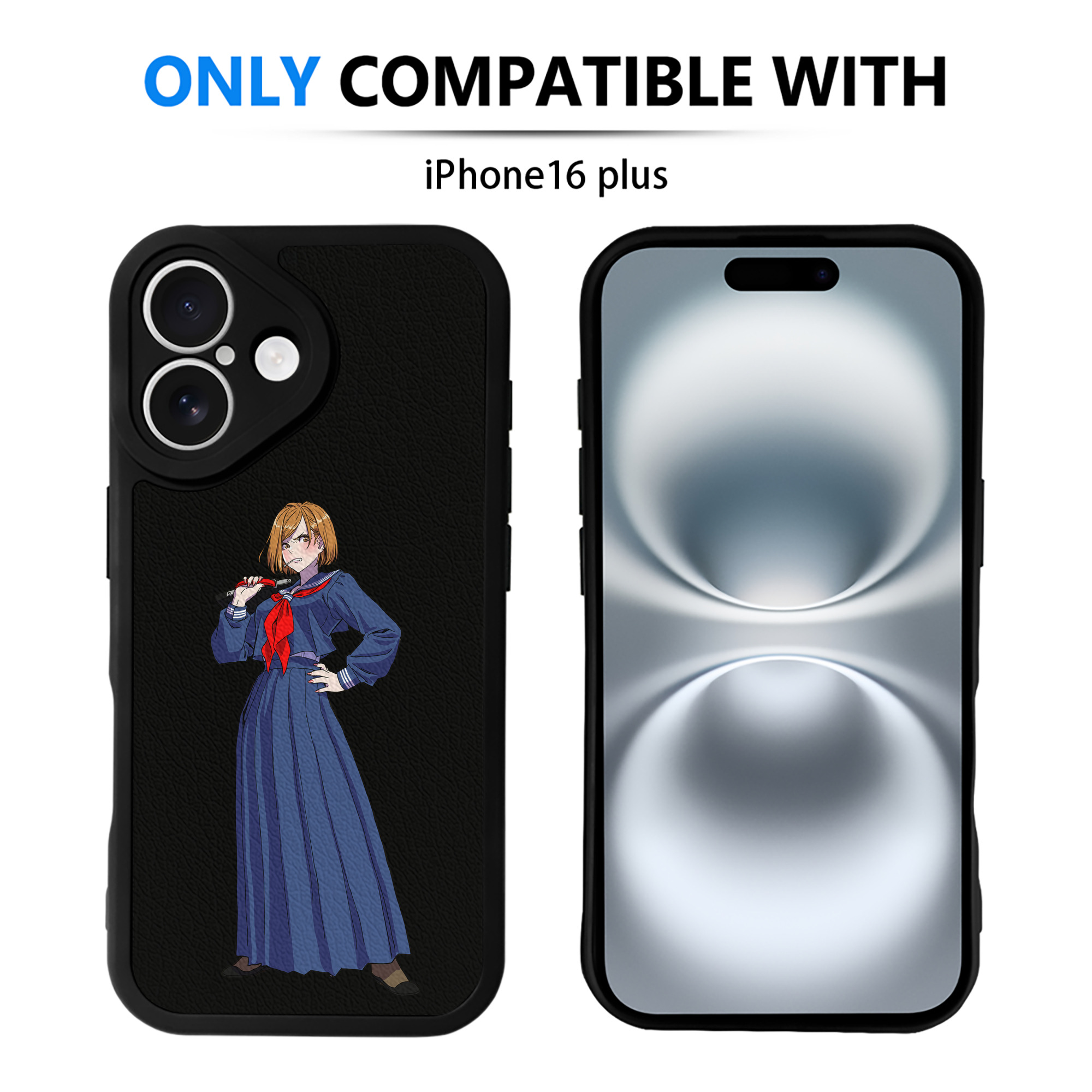 （画像用） 呪術廻戦 Jujutsu Kaisen 【iPhone 16シリーズ対応】シリコンスマホケース（レザー調） 材質：シリコン